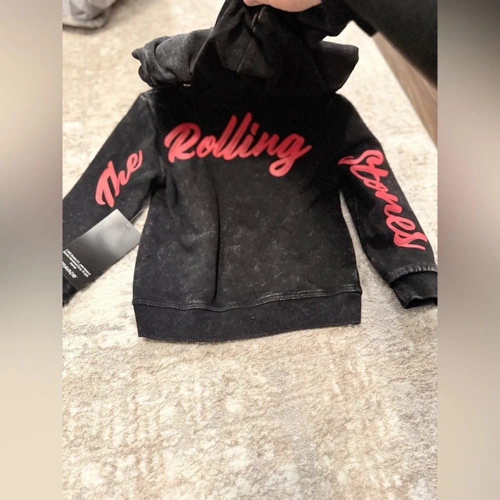 The Rolling Stones Black Kids cargo pants and hoodie Matching Set size 3T-NWT